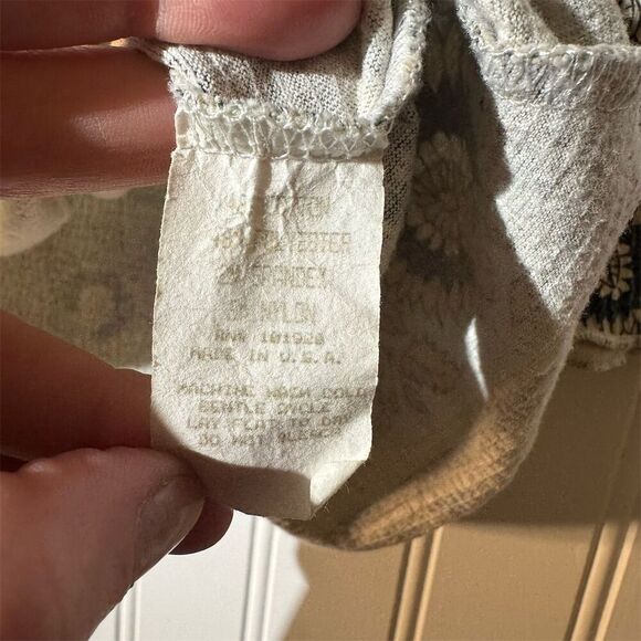 Vintage Susan Lawrence Boho Floral Peasant Top XL USA Y2K Cottagecore - Picture 9 of 9